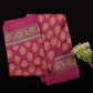 Magenta Tussar Silk Saree | Block Printed Pure Silk | Handloom Party Wear Saree