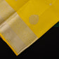 Lemon Yellow Kanjivaram Silk Saree | Silver Zari Wedding Wear | Handloom Pure Silk Saree