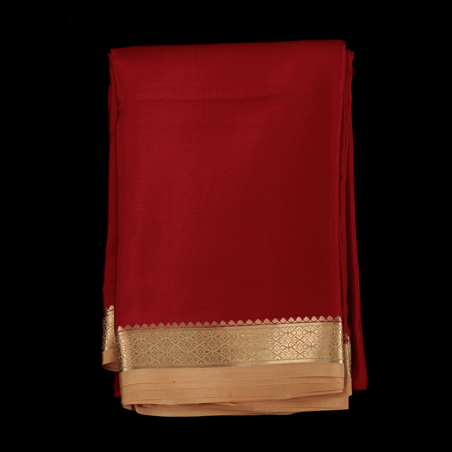 Maroon Mysore Silk Saree | Pure Silk Contrast Border Saree | Minimalist Wedding Wear