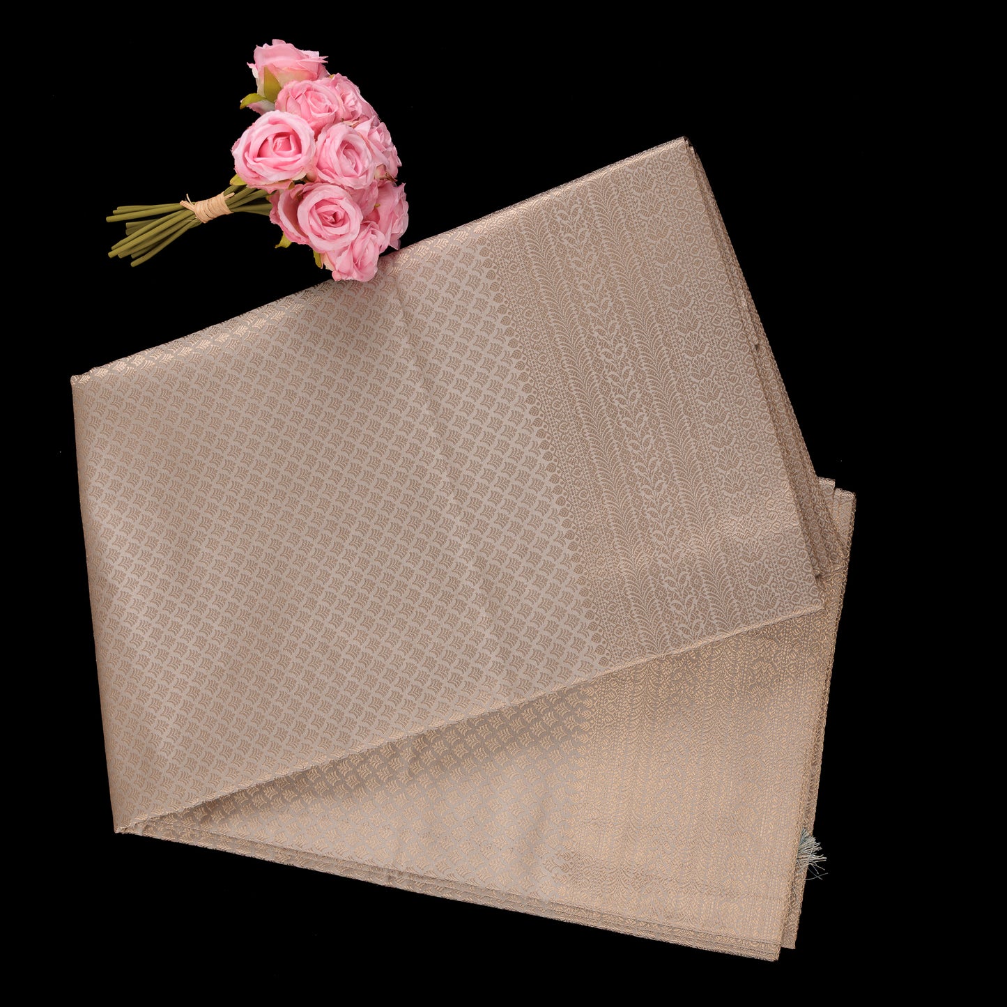 ivory-champagne-banarasi-silk-saree-pearl-brocade-weave-traditional-wedding-wear