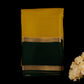 Yellow Green Mysore Silk Saree | Bottle Green Border | Pure Mysore Silk Wedding Saree