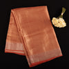 Nayanthara Tissue Silk Saree | Orange Golden Banarasi Tissue | Wedding & Celebrity Style Saree