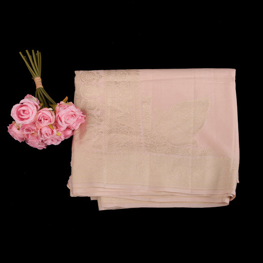light-pastel-pink-banarasi-crepe-silk-saree-gold-zari-border-wedding-wear