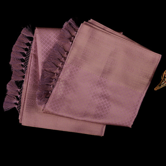 Lavender Brocade Woven Silk Banarasi Saree for Women