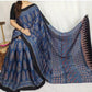 Blue Ajrak Modal Silk Saree for Women | Hand Block Printed Silk Ajrak Modal Silk Saree