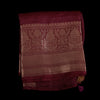 deep-wine-banarasi-linen-silk-saree-gold-zari-floral-border-wedding-wear