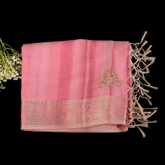 Pink Lilian Saree | Shaded Fancy Designer Saree | Lilian Silk Party Wear for Women
