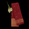 Maroon Kanjivaram Saree | Semi-Silk Wedding Saree with Gold Butis | Traditional South Indian Silk Saree