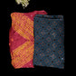 Shibori Modal Silk Suit | 2 Piece Unstitched Suit Set | Pink Shibori Top with Mirror Work Dupatta | Party Wear Silk Suit