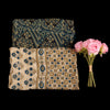 Modal Silk Unstitched Suit | 2 Piece Silk Suit Set | Teal Blue Printed Suit for Women | Party Wear Modal Silk Suit