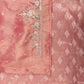 Pink Tissue Organza Saree | Pastel Pink Party Wear Saree | Hand-Embroidered Organza Silk | Designer Scalloped Border Saree