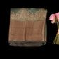 Green Cotton Silk Saree | Self Design Thread Work Saree | Forest Green Embroidered Saree | Traditional Cotton Silk for Party Wear