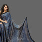 Blue Ajrak Block Printed Modal Silk Saree | Silk Ajrak Modal Silk Saree for Women