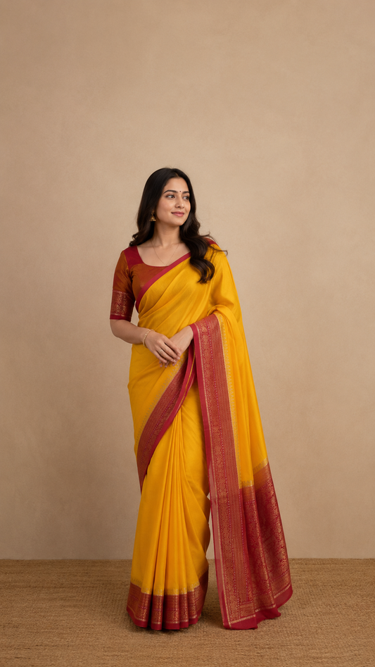 Banarasi Chiniya Silk Saree | Heavy Gold Zari Bridal Wedding Wear
