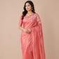 Gorgeous Matka Silk in peach with beautiful border