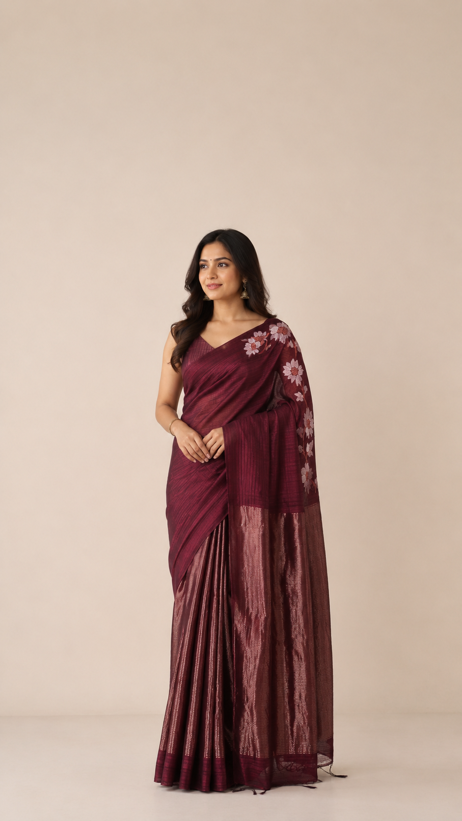 Gorgeous Matka Silk in Bright Maroon