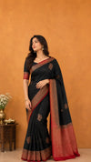 Pure Banarasi Raw Silk Saree | Handcrafted Zari Border