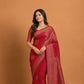 Red Banarasi Raw Silk Saree | Dull Gold Zari Work | Traditional Wedding Silk Saree