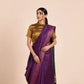 Purple Tussar Geecha Silk Premium Saree| Authentic Bhagalpur Silk Saree