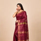 Maroon Tussar Geecha Silk Premium Saree| Authentic Bhagalpur Silk Saree