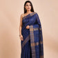 Royal Blue Tussar Geecha Silk Premium Saree| Authentic Bhagalpur Silk Saree