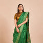 Green Tussar Geecha Silk Premium Saree| Authentic Bhagalpur Silk Saree