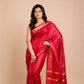 Red Tussar Geecha Silk Premium Saree| Authentic Bhagalpur Silk Saree