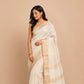 Tussar Silk with Gold Border Saree | Raw Silk Saree for Weddings | Authentic Bhagalpur Tussar Saree