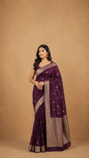 Handcrafted Pure Kanjivaram Silk Saree | Rich Zari Border | Wedding & Festive Wear