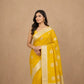 Lemon Yellow Kanjivaram Silk Saree | Silver Zari Wedding Wear | Handloom Pure Silk Saree