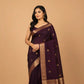 Wine Kanjivaram Silk Saree | Copper Zari Small Butti Wedding Wear