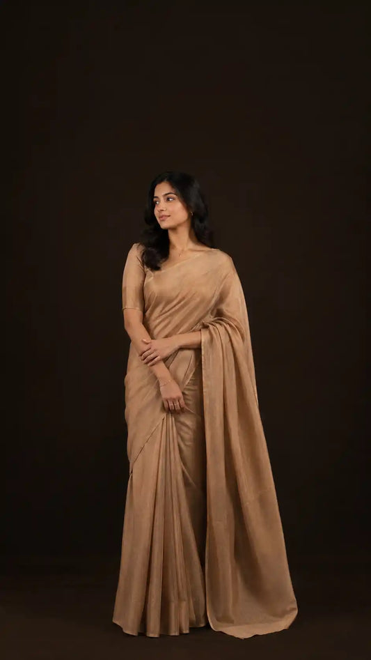 RangSaaz Tissue Silk Saree | Metallic Designer Tissue Saree | Luxury Wedding & Party Wear