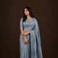 Glass Tissue Silk Saree | CrystalWeave Metallic Saree | Luxury Shimmer Saree for Weddings