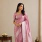 Tana Fancy Semi Soft Silk Saree in Rose Pink