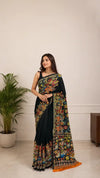 Pen Kalamkari Saree in Bangalore Silk