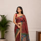Srikalahasti kalamkari Saree in Tussar Silk