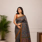 Pen Kalamkari Saree in Tussar Silk