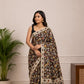 Kalamkari Cotton Saree in Black