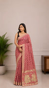 Kalamkari Cotton Saree in Pink