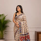 Kalamkari Cotton Saree in Beige