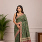 Kalamkari Cotton Saree in Green