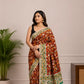Kalamkari Cotton Saree in Red