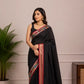 Kalamkari Block Print Chennuri Silk Saree | Hand-Painted Floral Art