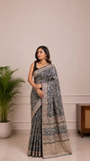 Handblock Kalamkari Chennuri Silk Saree