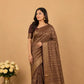 Chocolate Brown Kanjivaram Semi Silk Saree | Designer Zari Work Wedding Wear