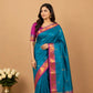 Kanjivaram Semi-Silk Saree | All-Over Zari Butis | Wedding And Festive Wear