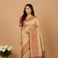 Gold Tissue Kanjivaram Saree | Semi-Silk Brocade Saree | Metallic Gold Wedding Saree | Kanjivaram Tissue Silk for Brides