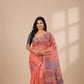Dhakai Jamdani Saree-Peach