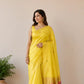 Exclusive tissue silk linen hand jamdani weaving with paithani pallu