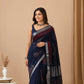 Soft Linen Saree in Blue